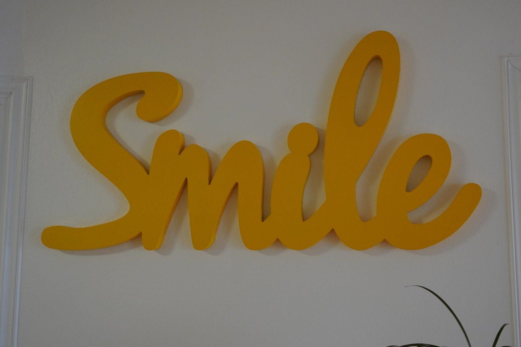 Enseigne murale « Smile » du cabinet d'orthodontie du Dr Ropars